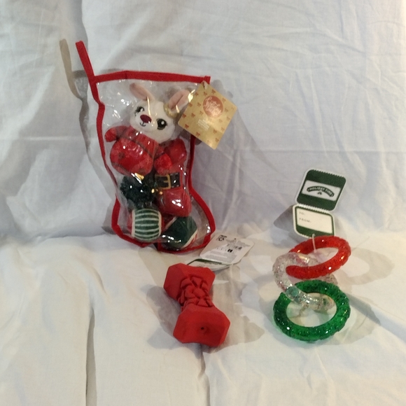 Other - Festive Dog Toy Set with Red and Green Colors